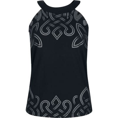 Black Premium by EMP Halternecks - Top met noordse ornamenten - S tot XXL - voor Vrouwen - zwart