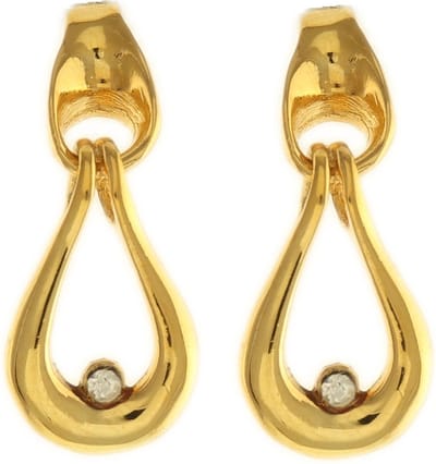 Behave - Dames oorhangers druppelvorm goudkleur elegant sieraden