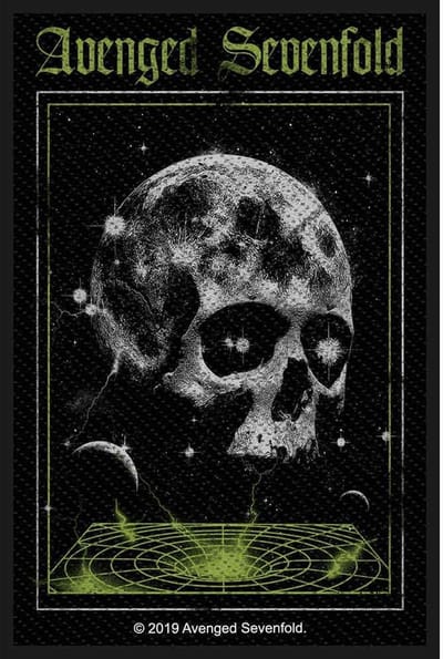 Avenged Sevenfold Patch Vortex Skull Zwart