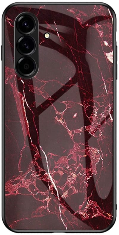 Coverup Hoesje - Geschikt voor Samsung Galaxy A57 Hoesje - Coverup Marble Glass Back Cover - Rood