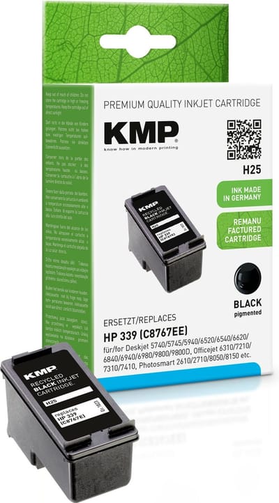 KMP Inkt vervangt HP 339 Compatibel Zwart H25 1023,4339