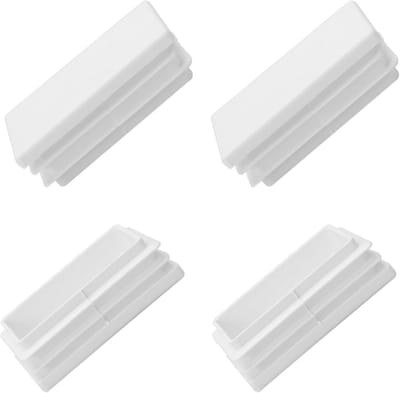 Rechthoekige eindkappen voor meubels - 4 stuks kunststof schroefdraad bescherming 60x40 mm