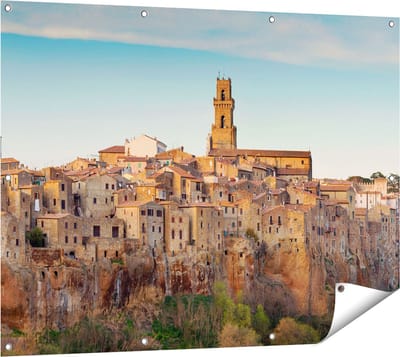 Gards Tuinposter Oude Stad in Toscane, Itali� - 120x90 cm - Tuindoek - Tuindecoratie - Wanddecoratie buiten - Tuinschilderij