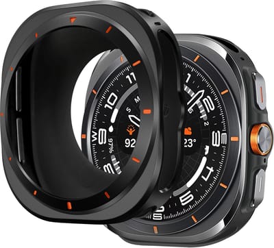 Bandz metalen hoesje geschikt voor Samsung Galaxy Watch Ultra / Ultra 2025 - case van hoogwaardig metalen materiaal - Robuuste bescherming (zwart)