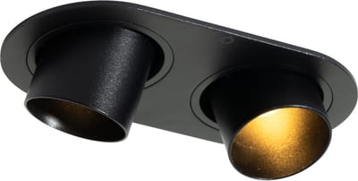 QAZQA installa - Moderne Inbouwspot - 2 lichts - L 14.5 cm - Zwart - Woonkamer | Slaapkamer | Keuken