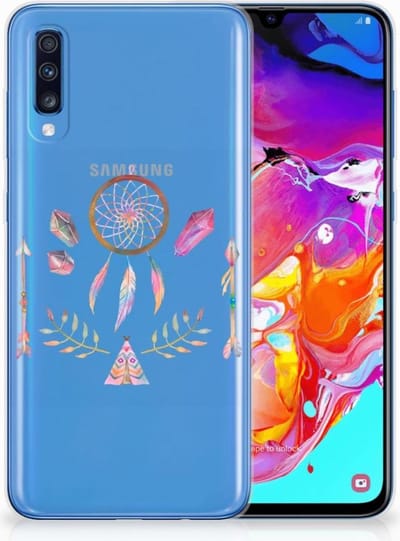 Samsung Galaxy A70 Telefoonhoesje met Naam Boho Dreamcatcher