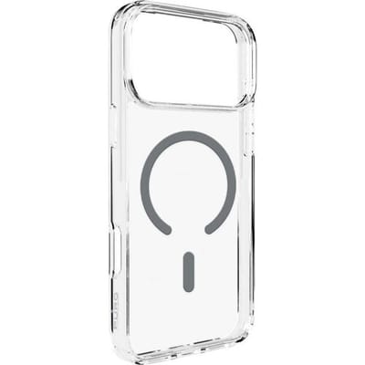 Puro Lite Mag TPU+PC Case Compatible with MagSafe for iPhone 17 Pro - Transparent with Gray Ring