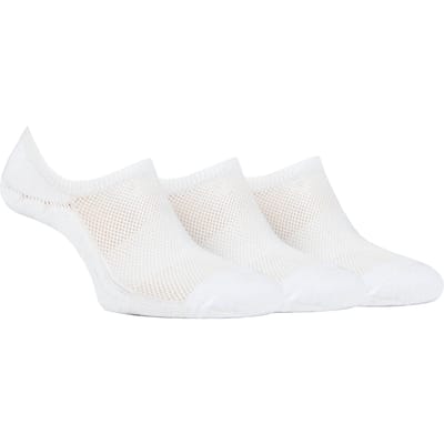 Dames Bamboe No Show Sokken | Jeep | Ademend Anti-blaren Gevoerd Onzichtbare Sokken met Antislip Hakgrip - Wit