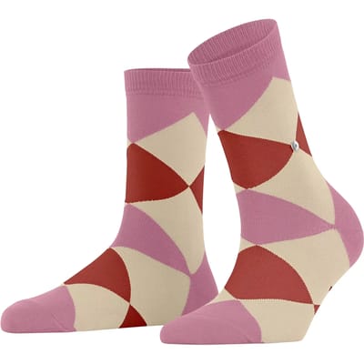 Burlington Bonnie gedessineerd katoen sokken dames roze - maat 36-41