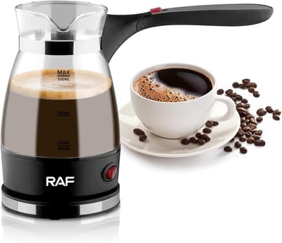 Elektrische Turkse Koffiemaker met Handvat, 500ml RVS Koffiekan
