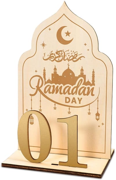 Dailygoods - Houten Ramadankalender voor 30 Dagen Aftellen