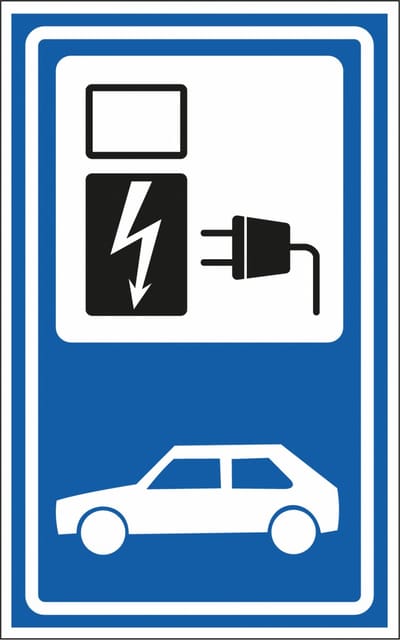 Bord elektrisch laden, kunststof, E14 400 x 250 mm
