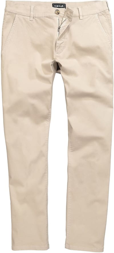 Men Plus - Heren - Chino straight fit - Donker kiezel - Maat 70
