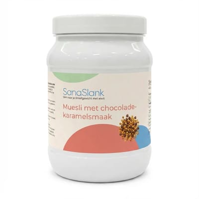 SanaSlank Muesli Chocolade Karamel 450g - Eiwitdieet - High Protein - Afvallen