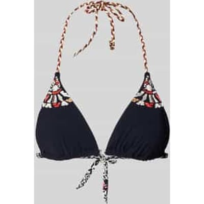 Bikini-top met motief-stitching model 'Crico'