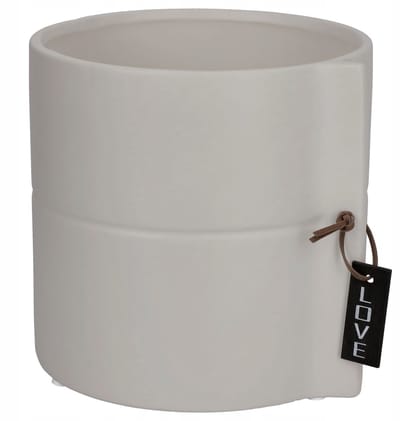 KADAX Keramiek Bloempot Bloempothoes voor Bloempotten 13 cm Rond Grijs