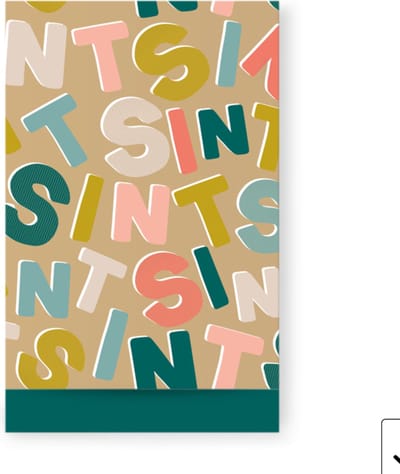 Cadeauzakjes voor Sinterklaas- Glazend gouden inpakzakje met in gekleurde letters SINT- Handig zakje voor schoencadeautjes of als traktatiezakje- 10x19 cm- 10 zakjes