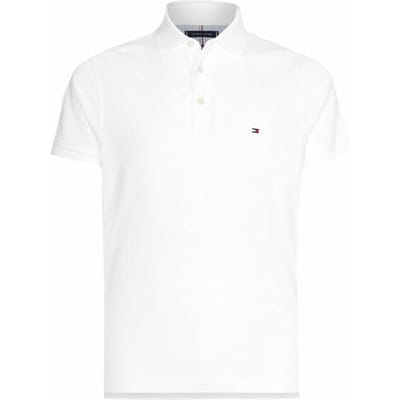 Tommy Hilfiger - 1985 Poloshirt Wit - Slim-fit - Heren Poloshirt Maat M