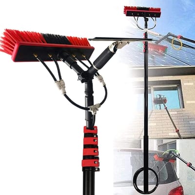 Raamwisser Telescoop - Hoge Reiniger - Hoge Ramen Wassen - Verstelbare Lengte - 5.4 Meter - Zilver