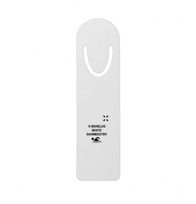 Hacebo® - 'S werelds beste badmeester metalen boekenlegger - Badmeester - Badmeesters - s werelds beste badmeester - zwemmen - zwemdiploma - cadeau - kado - gift - geschenk - vaderdag - lifeguard Bladwijzer boekenleggers - 12.7 cm x 3.2cm
