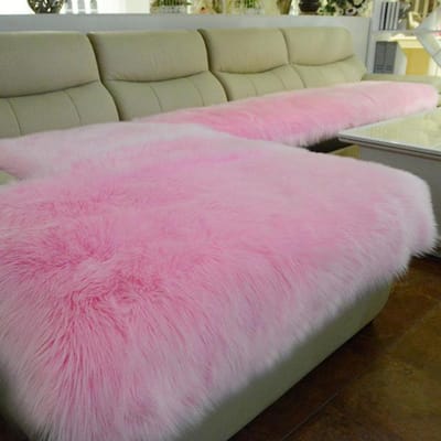 Lange pluche bankkussenhoes antislip winter verdikte zachte afneembare bankhoezen erkermat meubelbeschermer 70x70cm 1PC