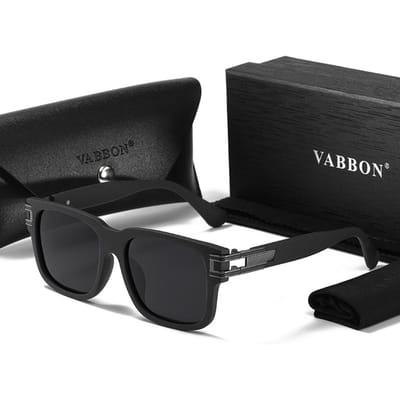 Vabbon Nieuwste Klassieke Metalen Zonnebrillen Trend Langdurig Gebruik Vierkant Frame Persoonlijkheid Groot Frame Zonnebrillen 853 black