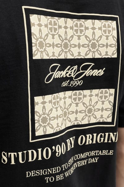 Jack & Jones T-shirt Jorcassis Aop Element Tee Ss Cn 12295061 Black Mannen Maat - S