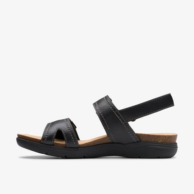 April Clover Zwarte Combi Sandalen