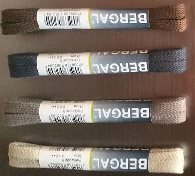 8mm x 120cm Scotch mocca Platte Bergal schoenveters