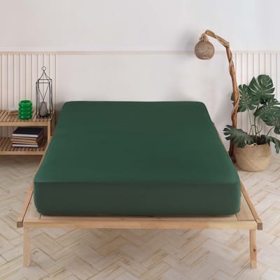 Unyqoos® Zacht En Luxe Jersey Hoeslaken Voor Matrassen Van 160 x 200 cm In Donkergroen