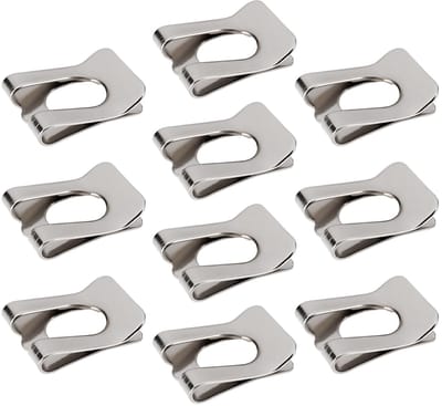 Dailygoods - Clevis Clip - Fasteners - U-vormige clips - 10 stuks - M6 diameter - Nickel-plated - Stevige bevestiging - Voor M6 schroeven
