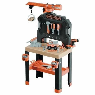 Smoby - Speelgoedwerkbank Black & Decker - hamer, zaag, schroeven, nagels, schroevendraaier en tal van accessoires