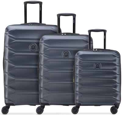 Delsey Paris Meteor 4 wielen Kofferset 3-delig met uitbreidingsplooi - Harde bagage - TSA slot - ocean blue