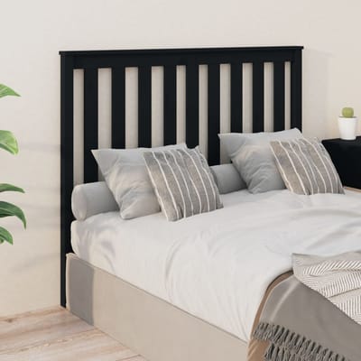 vidaXL - Hoofdbord - 126x6x101 - cm - massief - grenenhout - zwart