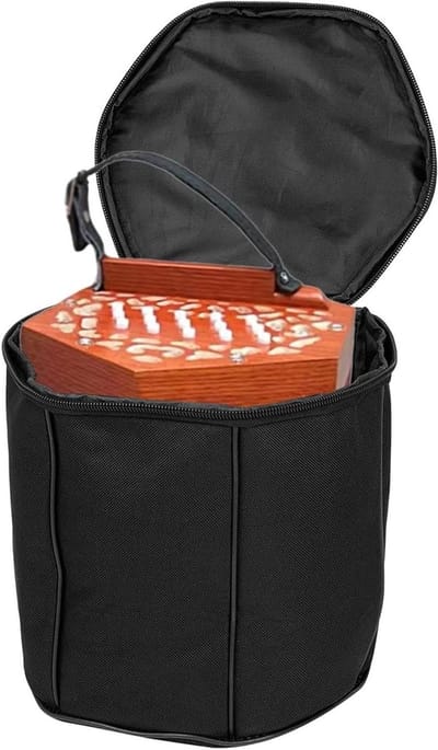 Accordeon tas - Draagkoffer concertina - Instrument opslag - Stevige Oxford doek - 21 x 21 cm - Zwart