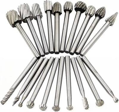 20-delige mini frezenset met 3 mm schacht - Veelzijdige houtbewerking accessoires