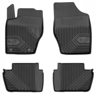 Frogum No.77 Rubberen Automatten Set – Geschikt voor CITROEN C4 I 2004-2010 – 4-delig – TPE Premium Kwaliteit – Hoge Rand 4 cm – Geurloos – Zwart