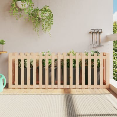 vidaXL - Plantenbak - verhoogd - met - hekontwerp - 200x50x70 - cm - grenenhout
