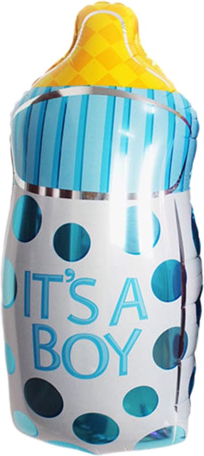 DW4Trading Folieballon Babyfles It's A Boy - Babyshower - 23x43 cm - Blauw