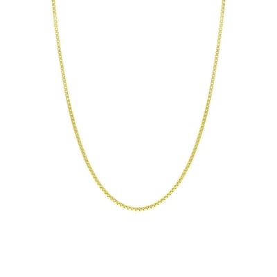 Lucardi Dames plated Ketting venetiaans - Echt Zilver - Ketting - Cadeau - 45 cm - Goudkleurig