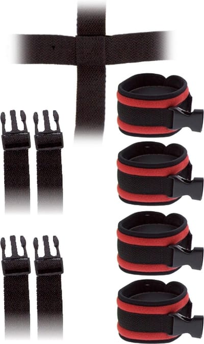 GP CROSSED STRAP RESTRAINTS WITH CUFFS