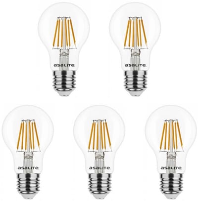 Asalite LED Lamp A60 E27 Fitting - 6W = 50W - 660 Lumen - 4000K Neutraal Wit Licht - Niet Dimbaar - 220-240V - Energiezuinig - 5 stuks