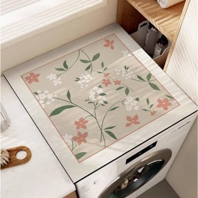 Wasmachine beschermpad, absorberende zonbeschermhoes, koelkastdekkleed, stofdichte paddiatomeeënaarde nachtkastpad 50x50cm 19.7x19.7in gray