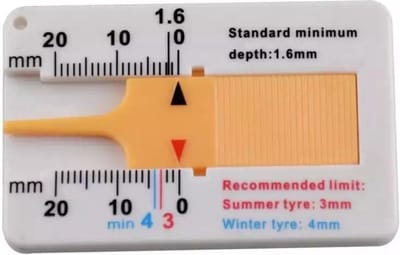 CHPN - Bandenprofiel meter - Bandproefiel opmeten - Bandenfrofiel - Dieptemeter voor het meten van bandendikte - Tyre