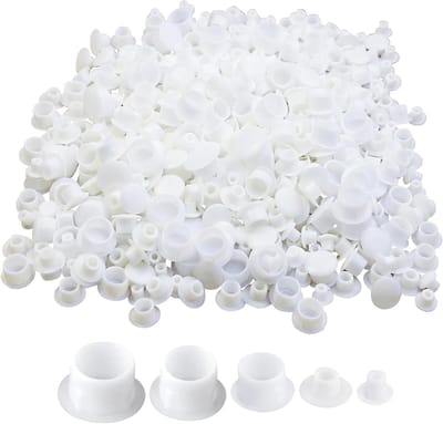 Set van 160 Plastic Dekkapjes voor Schroefdeksels, Geschikt voor Diverse Gaten van Beweegbare Spijkers (5 mm, 6 mm, 8 mm, 10 mm) - Ideaal voor Klussen, Verbeteringen en Afwerking