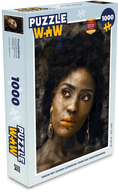 Puzzel Vrouwen - Goud - Krant - Legpuzzel - Puzzel 1000 stukjes volwassenen