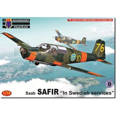 KP Model Saab Safir Zweedse Plastic Modelbouwkit KPM0523 1/72 gray