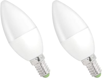 Spectrum LED Kaarslamp E14 6W - 230V - 560 Lumen - 6000K Koud wit - Helder daglicht - Energiezuinig - 2 stuks
