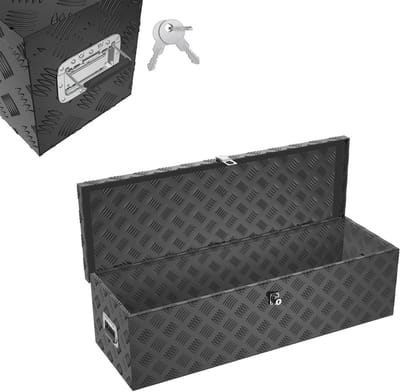 Aluminium kist met deksel - Waterdichte transportbox voor gereedschap en opslag - 990 x 330 x 254 mm