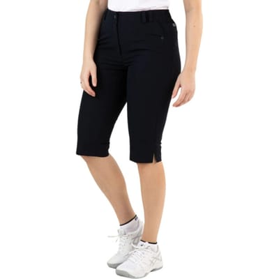 Sjeng Sports MATCH Capri Broek Dames Zwart Stretch Comfortabele Pasvorm Ideaal voor Sport en Vrije Tijd met Flatterende Coupenaden